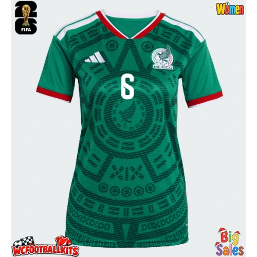Mexico Erik Lira #6 Replica Home Stadium Shirt for Women World Cup 2026 Short Sleeve